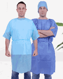 Visit gowns with short sleeve